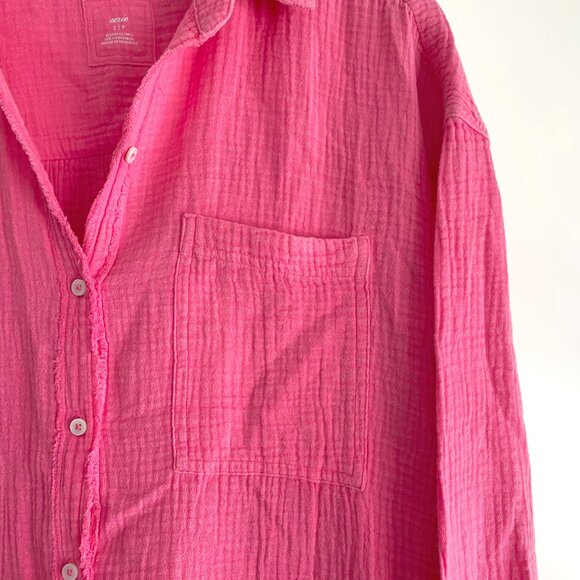 Aerie Gauze Button Up Shirt - Picture 2 of 4
